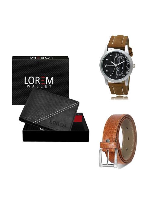 belt, wallet & watch gift combo - 19356535 - Very Small Image - 1