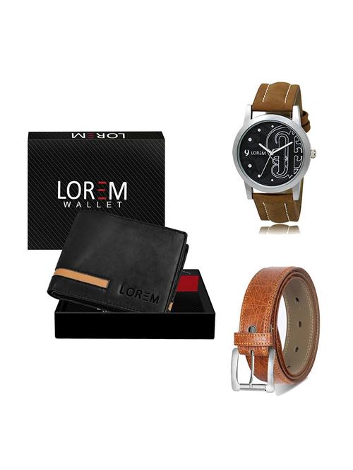 belt, wallet & watch gift combo - 19356542 - Very Small Image - 1
