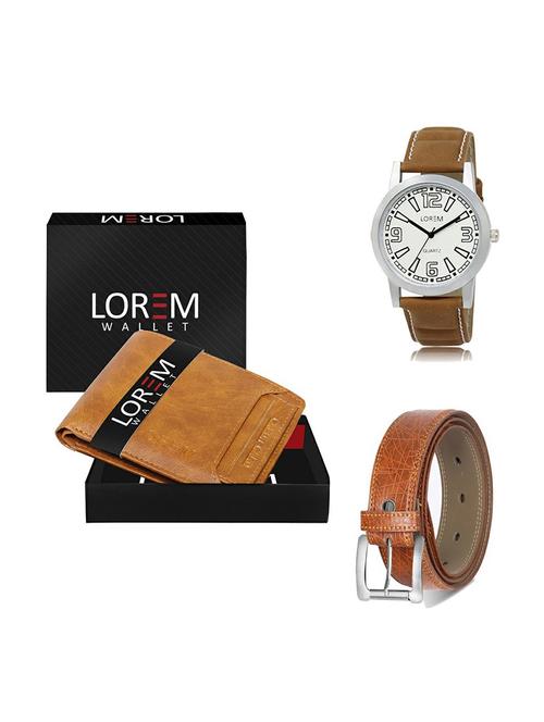 belt, wallet & watch gift combo - 19356551 - Very Small Image - 1