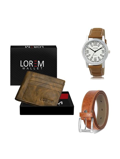 belt, wallet & watch gift combo - 19356564 - Very Small Image - 1