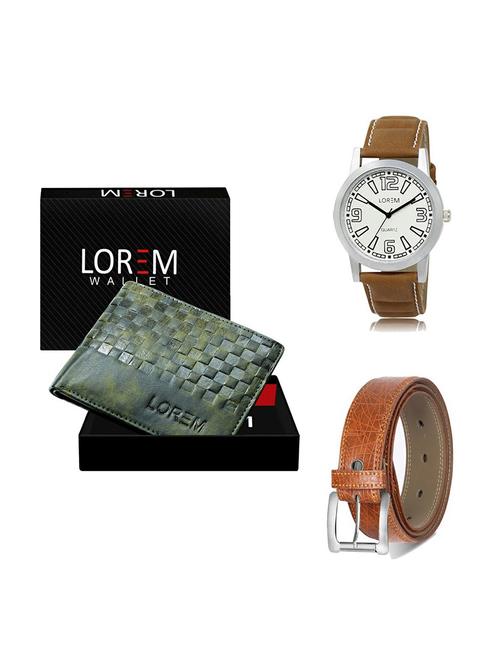 belt, wallet & watch gift combo - 19356583 - Very Small Image - 1