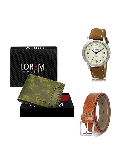 belt, wallet & watch gift combo - 19356606 - Very Small Image - 1