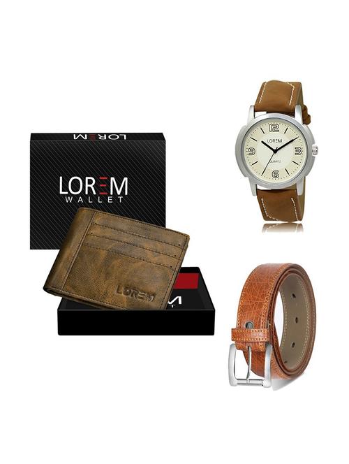 belt, wallet & watch gift combo - 19356609 - Very Small Image - 1