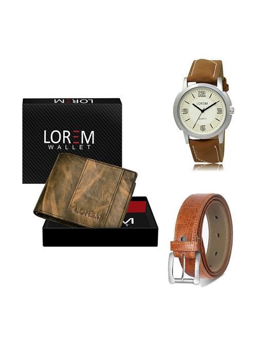 belt, wallet & watch gift combo - 19356610 - Very Small Image - 1