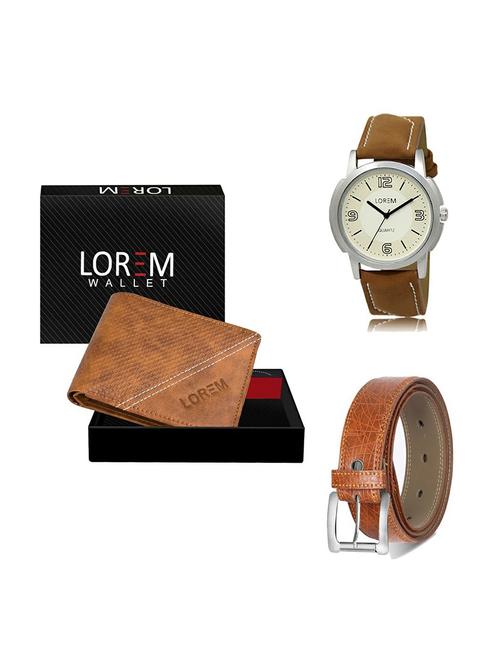 belt, wallet & watch gift combo - 19356623 - Very Small Image - 1