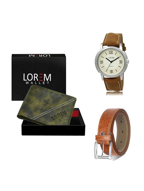 belt, wallet & watch gift combo - 19356624 - Very Small Image - 1