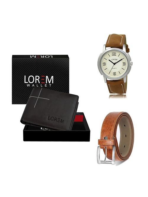 belt, wallet & watch gift combo - 19356631 - Very Small Image - 1