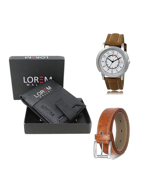 belt, wallet & watch gift combo - 19356643 - Very Small Image - 1