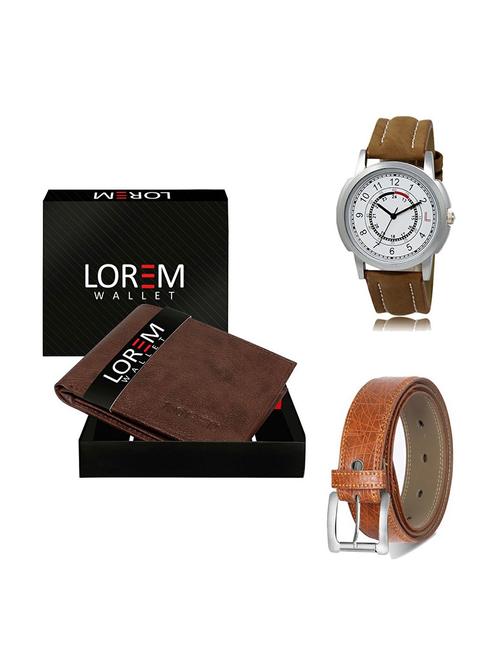 belt, wallet & watch gift combo - 19356647 - Very Small Image - 1