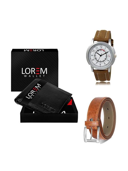 belt, wallet & watch gift combo - 19356650 - Very Small Image - 1
