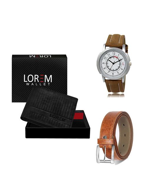 belt, wallet & watch gift combo - 19356666 - Very Small Image - 1