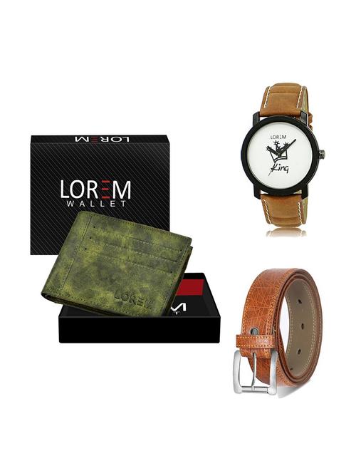 belt, wallet & watch gift combo - 19356697 - Very Small Image - 1