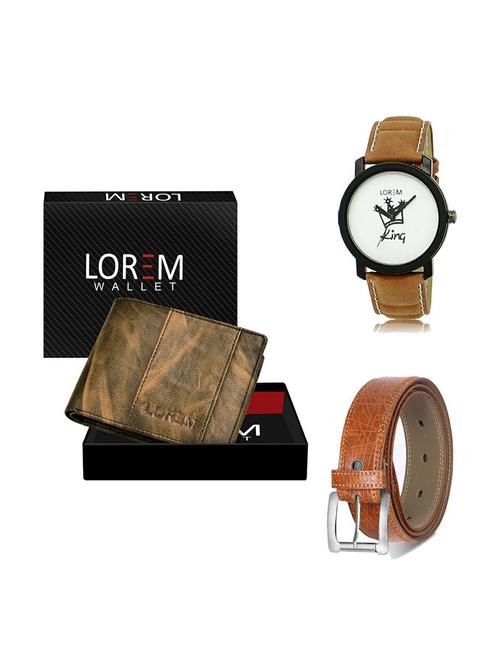belt, wallet & watch gift combo - 19356700 - Very Small Image - 1
