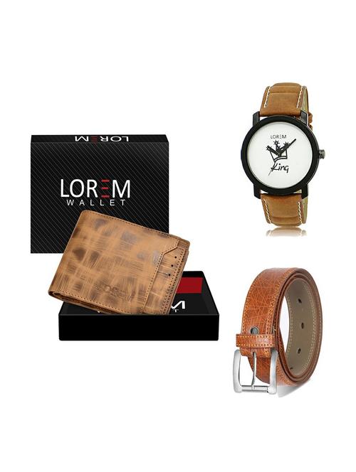 belt, wallet & watch gift combo - 19356701 - Very Small Image - 1