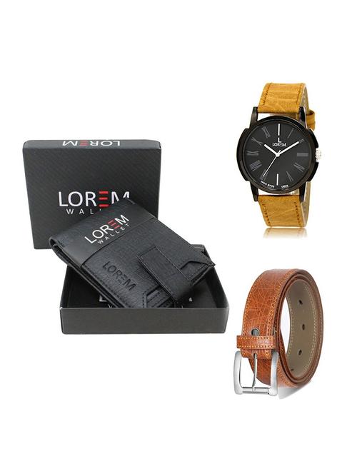 belt, wallet & watch gift combo - 19356733 - Very Small Image - 1