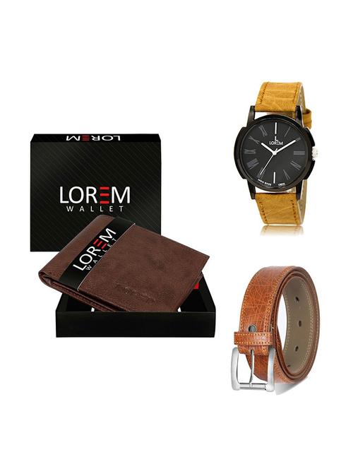 belt, wallet & watch gift combo - 19356737 - Very Small Image - 1