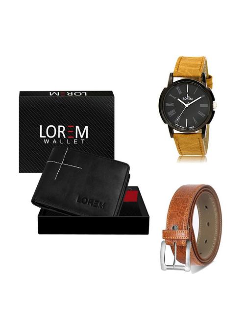 belt, wallet & watch gift combo - 19356765 - Very Small Image - 1