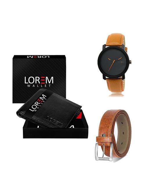 belt, wallet & watch gift combo - 19356785 - Very Small Image - 1