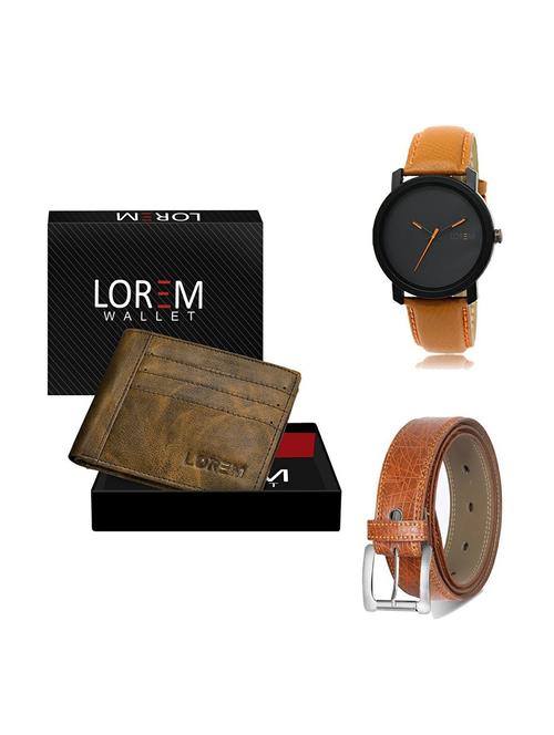 belt, wallet & watch gift combo - 19356789 - Very Small Image - 1