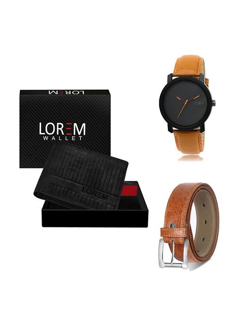 belt, wallet & watch gift combo - 19356801 - Very Small Image - 1