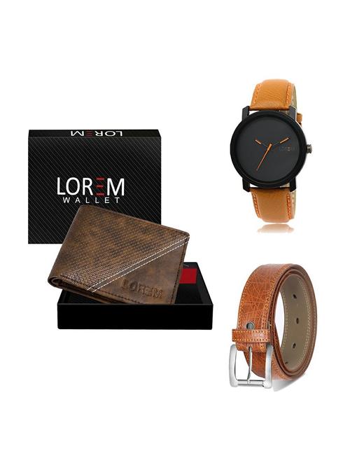 belt, wallet & watch gift combo - 19356802 - Very Small Image - 1