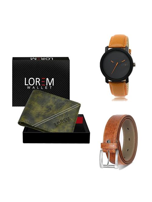 belt, wallet & watch gift combo - 19356804 - Very Small Image - 1