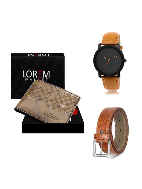 belt, wallet & watch gift combo - 19356806 - Very Small Image - 1