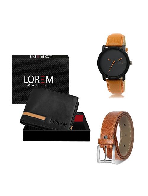 belt, wallet & watch gift combo - 19356812 - Very Small Image - 1