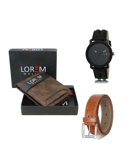 belt, wallet & watch gift combo - 19356820 - Very Small Image - 1