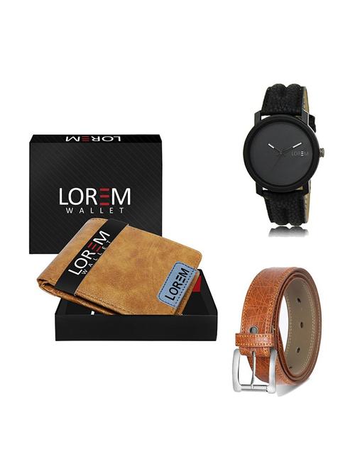 belt, wallet & watch gift combo - 19356826 - Very Small Image - 1