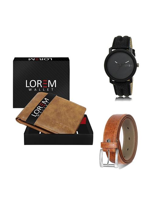 belt, wallet & watch gift combo - 19356828 - Very Small Image - 1