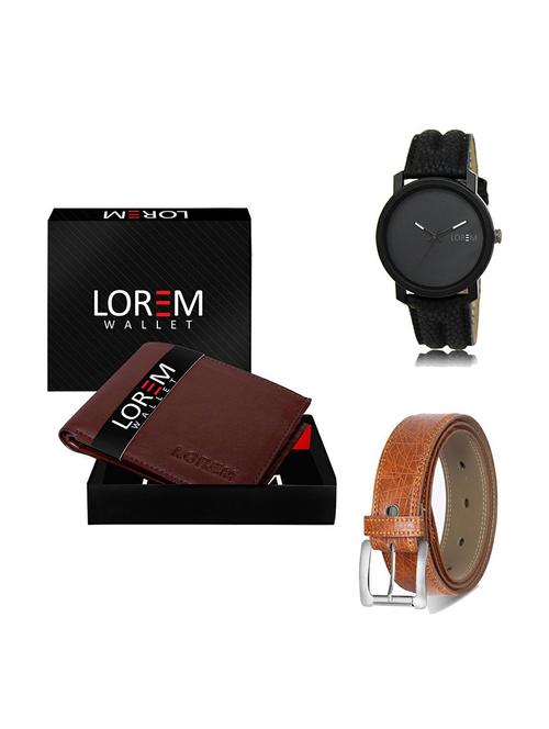 belt, wallet & watch gift combo - 19356829 - Very Small Image - 1
