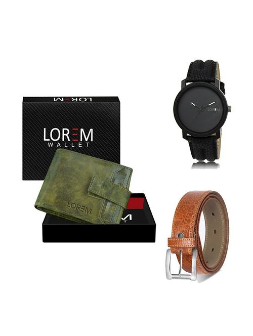 belt, wallet & watch gift combo - 19356837 - Very Small Image - 1