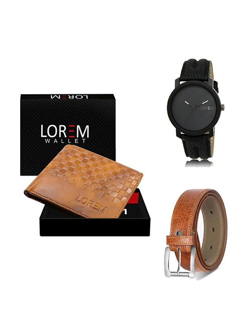 belt, wallet & watch gift combo - 19356852 - Very Small Image - 1