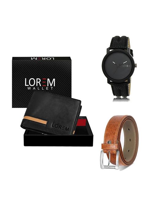 belt, wallet & watch gift combo - 19356857 - Very Small Image - 1
