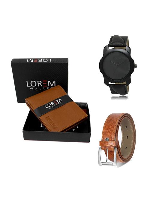 belt, wallet & watch gift combo - 19356863 - Very Small Image - 1