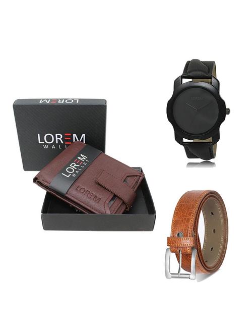 belt, wallet & watch gift combo - 19356869 - Very Small Image - 1