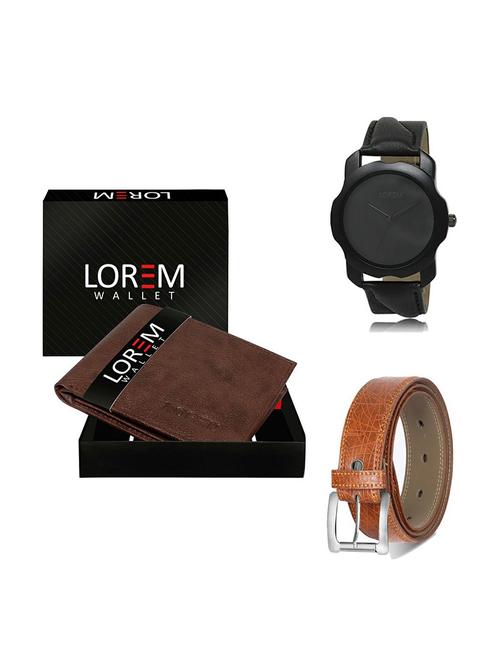 belt, wallet & watch gift combo - 19356872 - Very Small Image - 1