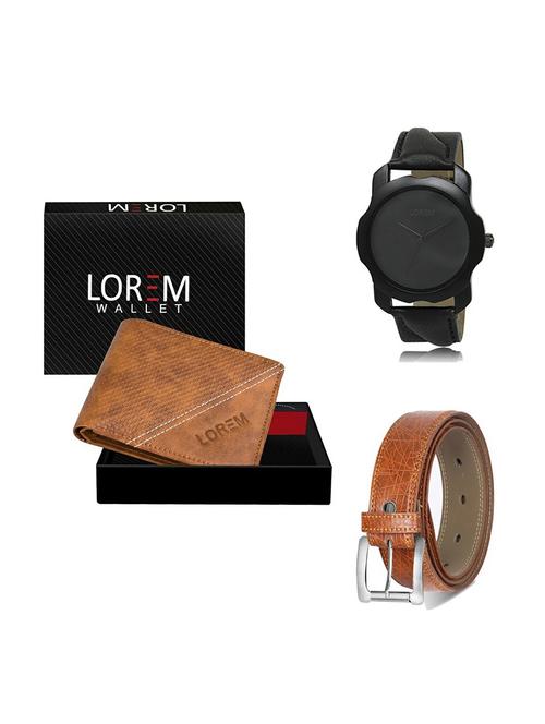 belt, wallet & watch gift combo - 19356893 - Very Small Image - 1