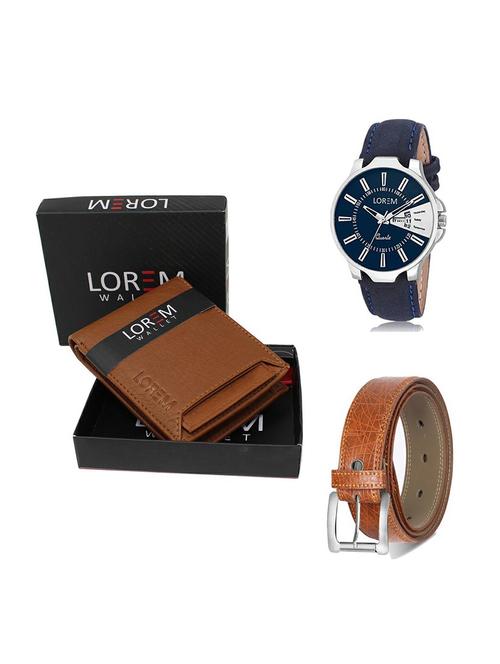 belt, wallet & watch gift combo - 19356909 - Very Small Image - 1