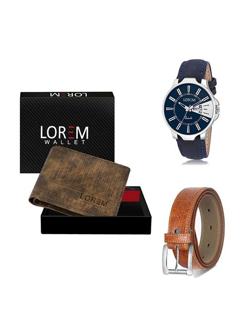 belt, wallet & watch gift combo - 19356933 - Very Small Image - 1