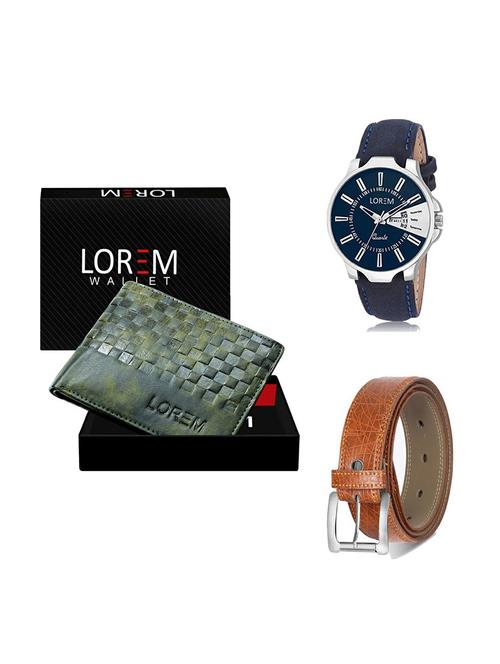 belt, wallet & watch gift combo - 19356943 - Very Small Image - 1