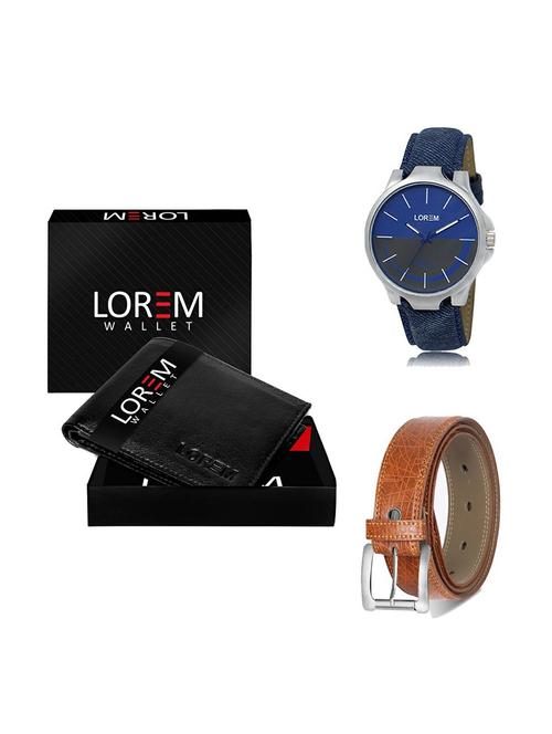 belt, wallet & watch gift combo - 19356965 - Very Small Image - 1