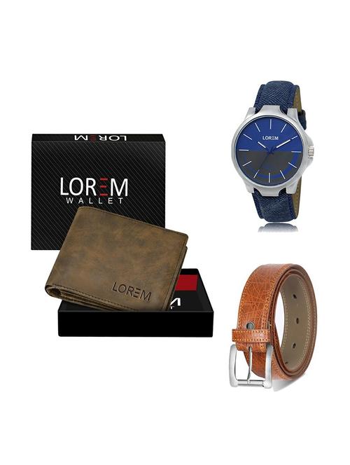 belt, wallet & watch gift combo - 19356975 - Very Small Image - 1