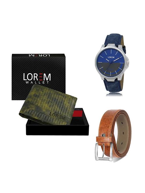 belt, wallet & watch gift combo - 19356980 - Very Small Image - 1