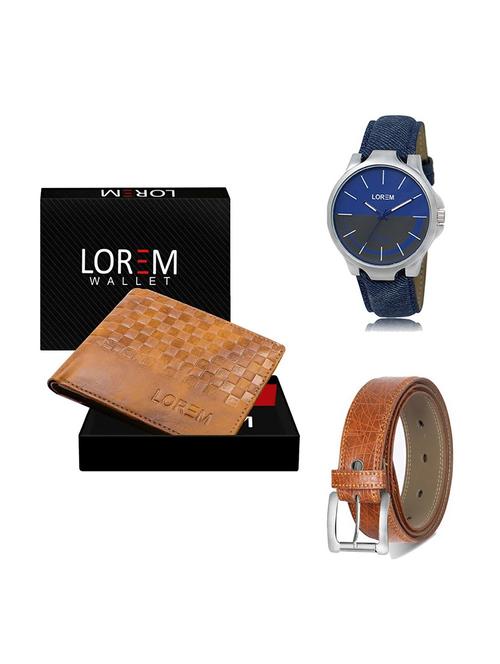 belt, wallet & watch gift combo - 19356987 - Very Small Image - 1
