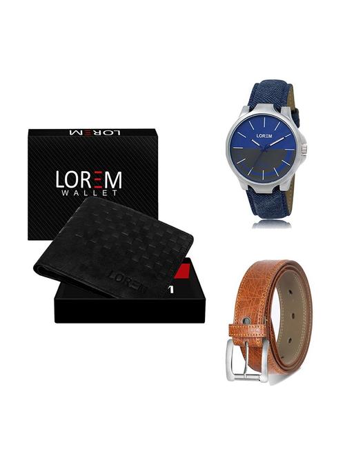 belt, wallet & watch gift combo - 19356989 - Very Small Image - 1