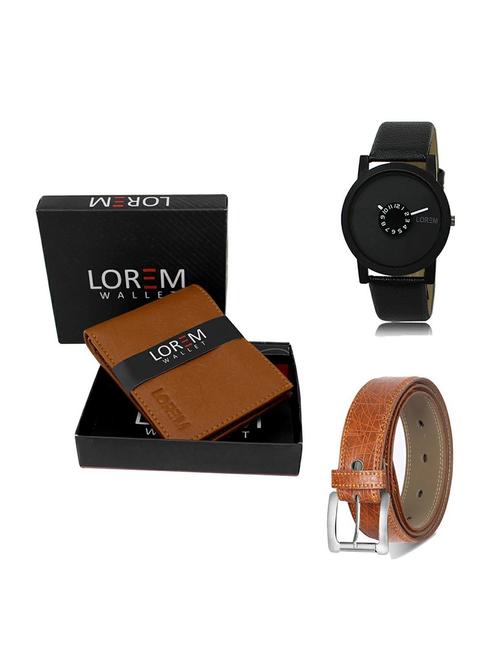 belt, wallet & watch gift combo - 19356998 - Very Small Image - 1