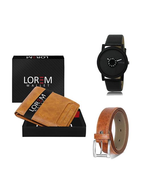 belt, wallet & watch gift combo - 19357001 - Very Small Image - 1
