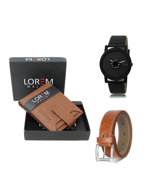 belt, wallet & watch gift combo - 19357005 - Very Small Image - 1
